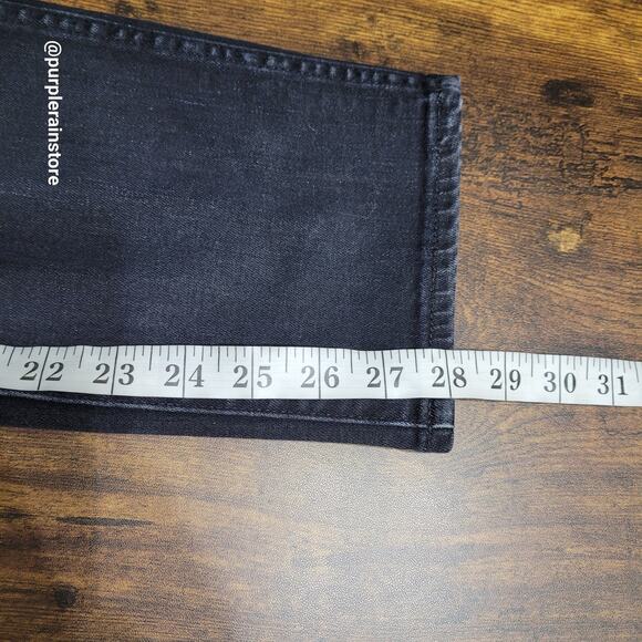 J Crew Jeans 28 Vintage Straight Mid Rise Tummy Control Black Wash Denim - Picture 11 of 14